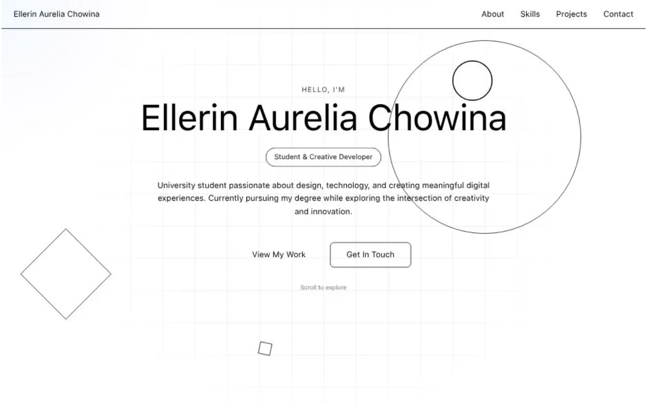 Minimalistic Portfolio React Website